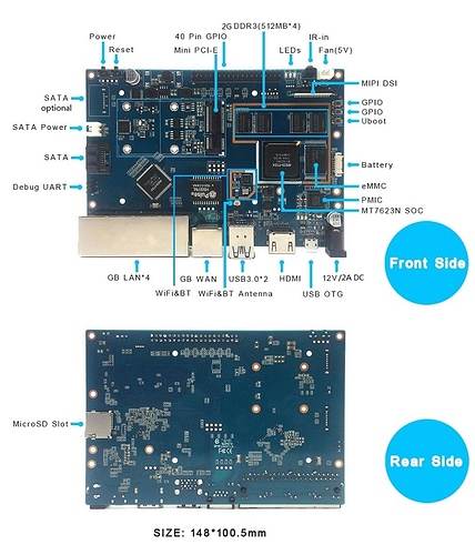 Banana PI R2 Single Board Computer Open Source Wireless Router+Power Supply