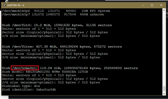 Fig 1 - fdisk -l device name - Banana Pi R3