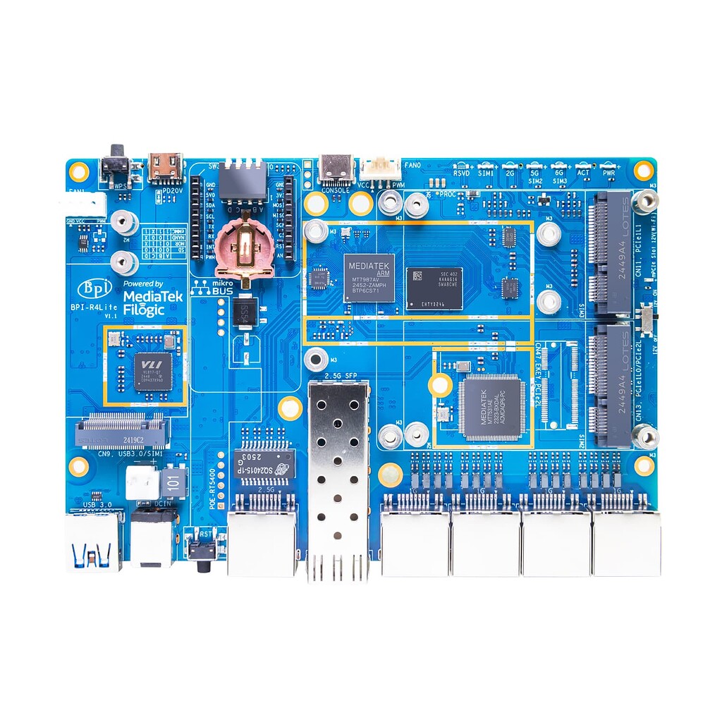 [BPI-R4 Lite] Passive heat sink on chips prevent insertion of mPCIe ...
