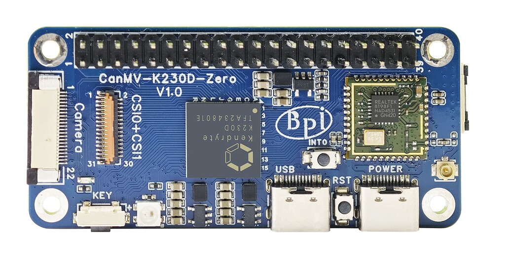 Banana Pi BPI-CanMV-K230D Zero IoT SBC with Canaan K230D chip