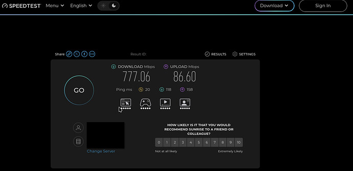 Speedtest 5G FM350-GL