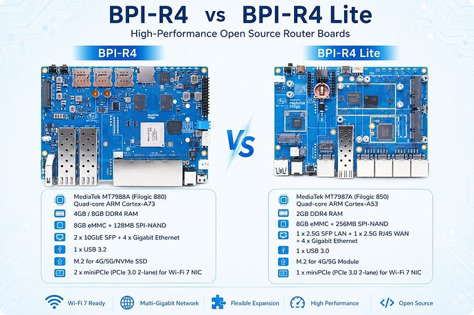 BPI-R4 VS BPI-R4 Lite