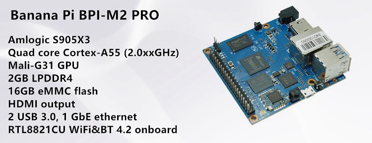  Banana Pi BPI-M2 Pro Amlogic S905X3 Single Board